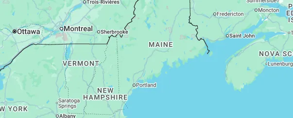 Map showing Wire Guys Electric in Oakland, Maine